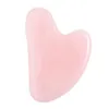 Natural Jade Gua Sha Placa De Pedra Massagem Rosa Quartz Guasha Plate Rosto Scrapers Ferramentas para Pescoço Voltar RH5133
