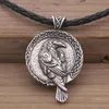 Collane a sospensione ODIN RAVEN TALISMAN AMULET VIKING COLLA WICCA BIRCO GOTH GETHERY RUNSI RUNSI NECCHI NETTRO