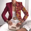 Damenanzüge Blazer Herbst Mode Umlegekragen Frauen Oberbekleidung Büro Dame Eleganter Schmetterlingsdruck Blazer Mantel Frühling Lässig Lang S