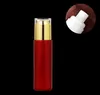 2021 Red Glass Jar Cream Bottles Round Cosmetic Jars Hand Face Cream Spray Pump Bottle Jars with Gold/Silver Acrylic Lid 20g-30g-50g