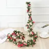 Decorative Flowers & Wreaths Artificial Rose Vine Hanging Garland Wall Diy Living Room Spring Decor Home Garden Holiday Party Wedding Decora