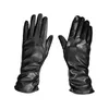 Five Fingers Gloves Women's Genuine Sheepskin Leather Elegant 28cm Long Full-finger Female Plus Velvet Mittens S2435