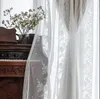 커튼 드레이프 현대 럭셔리 얇은 얇은 명주 그려 커튼 거실 침실 주방 장식 베이 창 자수 꽃 완료