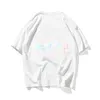 Reflexivo camisetas Círculo do laser de Streetwear cópia camiseta Harajuku Algodão Casual manga curta Tshirt para homens e mulheres 210527