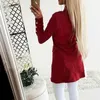 Höst Vinterdräkt Blazer Kvinnor Casual Single Breasted Pocket Long Jackor Elegant Ärm Ytterkläder 210930