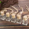 Auto parfum fles hanger navulbare parfum ornament luchtverfrisser voor essentiële oliën diffusor geur lege glazen flessen pakket