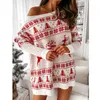 2021 Осень зима Новый вязаный свитер женское желание Европейская г-жа рождественское цветение свободное вязание с длинным рукавом платье P2TP #