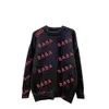 Мода бренд дизайнер женский свитер вязаный писем шаблон кардиган мужская повседневная печатная вышивка принт трикотаж с длинным рукавом