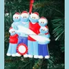 Juldekorationer Festligt partiförsörjning Hem Trädgård Familj Diy Handskriven Mask Snowman Tree Pendant Drop Leverans 2021 4AKXI