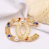 20style Designer Brooch Brand Letter Pins Brooches Women Luxury Elegant Wedding Party Jewerlry Accessories Gifts