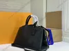 Grand Palais draagtas Zwart/beige generfd leer dagelijkse tassen Purse Portemonnee Luxe designer handtassen