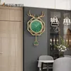 MEISD Orologio da parete in resina epossidica Pendolo moderno Orologio da cervo Decor Verde Horloge Soggiorno Decorazione di interni di casa 210930