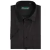Мужские рубашки с коротким рукавом мужчины бизнес формальное платье социальная рубашка классический стиль бренда не железный мужской офис носить 210626
