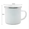 Tasse d'émail de sublimation de 12 oz Gobelets émaillés par transfert de chaleur avec poignée 350 ml Tasses à café sublimées blanches vierges Tasse de boisson incassable Impression DIY WLL1062