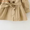 Veste bébé casaco infantil fille manteau printemps jas trench double poitrine de vent pour enfants pour les enfants pour 1-4t 211011