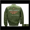 Apparel Clothing Outerwear Mens Jackets Flight Pilot Bomber Casual High Street Long Sleeved Coats Women Letter Pattern Print Jack Rguwm