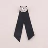 Korean A Lot Vintage Black Fabric Set Bow Brooches for Girl Women Fashion Lace Cloth Shirt Corsage Neck Tie Party Accessories