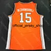 2020 Nya NCAA Illinois Fighting Illini College Basketball Jersey 15 Giorgi Bezhanishvili Orange All Stitched och Broderi Män Ungdomsstorlek