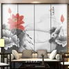 Wallpapers Chinese Style Smoke Ink Red Lotus Background Wallpaper Home Decor Art Wall Mural Bedroom Living Room Po Designs Supplies