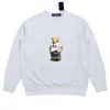 New Premium Plush Long Sleeve Pullover Bear polos Shirt T-Shirt Cartoon Bear Loose Round Neck Printed Bear T-Shirt