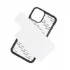 Hard Plastic DIY Blank 2D Sublimation Cases Warmte Transfer Designer Phone Case voor iPhone 12 11 PRO X XR XS MAX MET ALUMINIUM INSERTS DZ17