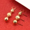 Bead Chandelier Hoop Earrings For Women Gold Color Jewelry Round Ball Dangle Earrings Africa Arab Middle East Ethiopian Gift