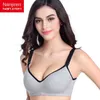 Soutien-gorge de maternité en pur coton Soutien-gorge d'alimentation solide Réglable Push Up Anti-affaissement Non-Steel Ring Underwear Y0925