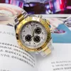 Роскошные мужчины смотрят Gold Sprotwatch Top Brand Chronograph Wirstwatches Полный человек из нержавеющей стали Quartz Man Designer Watch Gate Day's Dese Dise