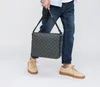 Luxurys عتيقة Plaid Men039s أكياس بو حقيب المصمم المصمم للجلد للرجال محافظ النساء وثيقة الأعمال