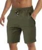 Sommar dragkedja Pocket Sport Shorts Andas Mäns Casual Running Elastic Waist Gym Fitness Jogger Sweat