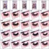 Eyelash Extension Supply False Eyelaski Faux Cils Narzędzia kosmetyczne 1 Para Kolor Gatunek Gruby Moda Lash Pęseści Ustaw Miękkie Lekkie Fałszywe Mink Rzęski Glitter Karta