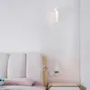 Modern LED Wall Lamp with Knob Switch Dimmable Wall light Indoor Lighting Adjustable 7W 9W Black For Bedroom Bedside Aisle Stair 210724
