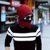 Winter Beanie Scarf 2 in 1 set Parent-child family warm fleece Soft Skull Cap Mask earflaps Hats Unisex Knitted outdoor Hat LLB11043