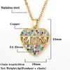 Mom Necklaces Ziron Diamond Heart Pendant Necklace Stainless Steel Chains Mother day Gift fashion jewelry Will and Sandy