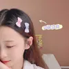 韓国版の子供向け弓ヘアピンシンプルな格子前髪壊れたヘアクリップキャンディーカラーガールアクセサリー