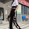 3 pezzi Set Summer Women Cargo Pants Suit Streetwear Outfit Harajuku Pantaloni a manica corta Crop Top Tee Shirt # TZ05 211105