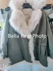 Bella Faux Pele Casaco Oversized Jaqueta Feminina Quente Casaco de Revestimento Duplo Fur Parka 211110