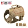 Tactical Dog Harness Pet Wojskowy Training Dog Kamizelka Owczarek Owczarek Niemiecki Sprzęt Dog Handla Molle Kamizelka dla średnich Dużego Psy 210712