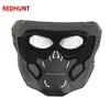 Casques de cyclisme Paintball Skull Skeleton Masque Tactique Full Face avec casque de protection des yeux pour le jeu