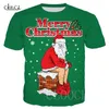 Papai Noel t-shirt 3D impresso pai christmas t camisas casuais moda homens mulheres xmas plus tamanho tshirt presentes de Natal tops 210409