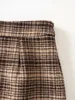 Plaid mini jupe femmes moulante automne hiver fête club chic court élégant bureau femme 210427