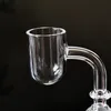 Hot Glass Bongs 25mm Od Glass Rör 14mm 18mm Kvinna Male Joint Quartz Banger Nail 90 Degree Terp Pärlor för vatten Bong QN01-04