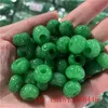 3PC Natuurlijke een Groene Jade Gesneden Kralen DIY Armband Bangle Charm Jadeite Sieraden Mode Accessoires Amulet Geschenken voor Dames Mannen