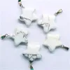 Natursten Opal Rosa Quartz Star Healing Pendants Charms DIY för smycken tillbehör gör