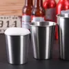 304 paslanmaz çelik tumbler tek duvar kupalar 8 oz / 230 ml 12 oz / 350 ml 17 oz / 500 ml 20 oz / 600 ml bira kupa kahve fincanı su cam tam boyutları yeniden kullanılabilir