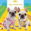 Vêtements pour chiens Liquidation Vente T-shirt de refroidissement pour animaux de compagnie Gilet rapide avec impression mignonne Trois couches Conception Vêtements coupe-vent