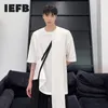 IEFB hommes été T-shirts à manches courtes Mans vêtements Streetwear Camisetas Hombre ruban conception ample t-shirts hauts 9Y6998 210524