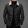 Top Grade Brand Casual Fashion Down Coats Men Windbreaker With Fur Collar Winter Parka Jacket Designer Mens Clothing 211129