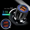 36W 30W 3.1A Fast Quick Charge car charger Dual USB Port Auto Power Adapter For IPhone 15 11 12 13 14 Pro max LG Android B1 with Retail Box