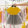 Baby tjejer sommar klänning nyfödda kläder toddler prinsessan fest födelsedag dop klänning spädbarn baby flicka klänningar 0-2years vestidos Q0716